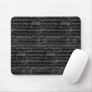 Tapis De Souris Partitions de notes de musique vintage noir blanc