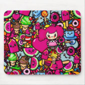 Tapis De Souris Party Kawaii Motif exclusif à ici - ajouter le nom (Devant)