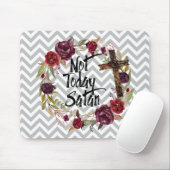 Tapis De Souris Pas aujourd'hui Satan Chevron floral chrétien (Avec souris)