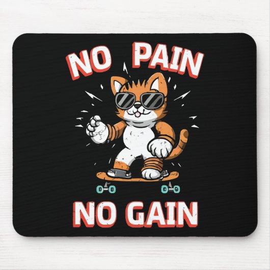 Tapis De Souris Pas de douleur Pas de Gain (Devant)