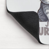 Tapis De Souris Pas rapide, juste furieux - Humour de chat gris (Coin)