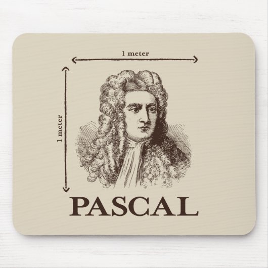 Tapis De Souris Pascal = 1 newton par plaisanterie de maths de (Devant)