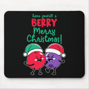 Tapis De Souris Passez un Noël très joyeux et fruité Xmas Bylls D