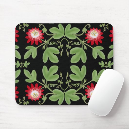 Tapis De Souris Passiflore Mousepad de Nouveau d'art (Avec souris)