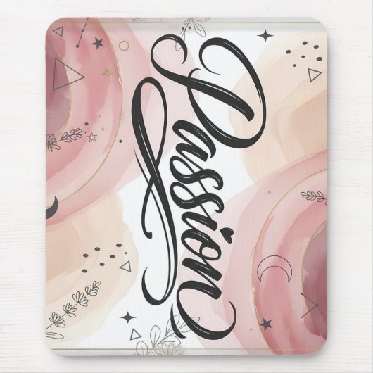 Tapis De Souris Passion Script | Elegant Minimalist Typography (Devant)