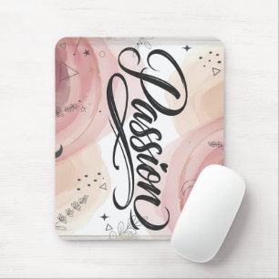 Tapis De Souris Passion Script Typographie Minimaliste Élégante