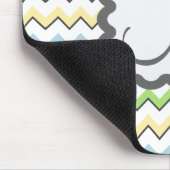 Tapis De Souris Pastel Chevron avec Monogram de Shirley Taylor (Coin)