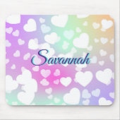 Tapis De Souris Pastel Falling Hearts Personnalisé (Devant)
