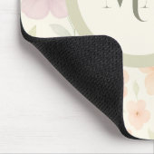 Tapis De Souris Pastel Floral Monogram Mousepad - Personnalisé (Coin)