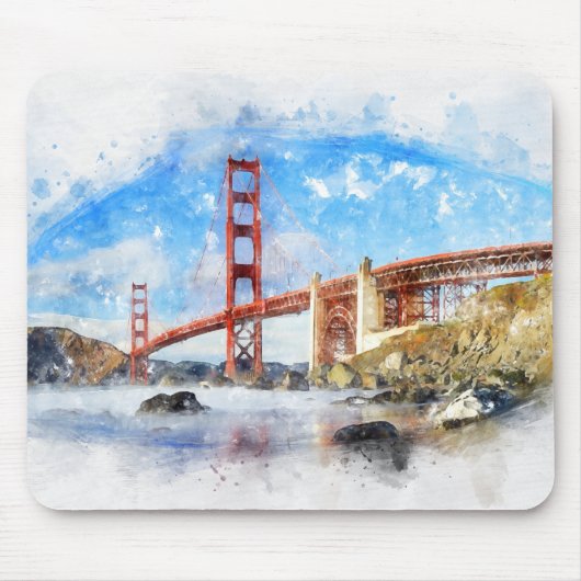 Tapis De Souris Pastel Golden Gate Bridge à San Francisco (Devant)