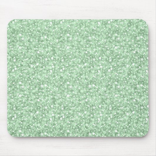 Tapis De Souris Pastel Green Faux Disco Parties scintillant & étin (Devant)