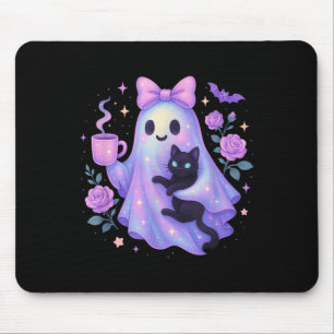 Tapis De Souris Pastel Halloween Café Coquette Bow Soky Ghos