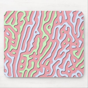 Tapis De Souris Pastel Kawaii Design Abstrait coloré