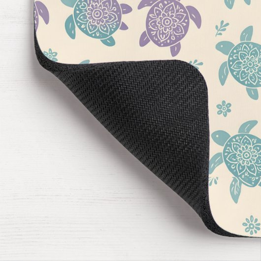 Tapis De Souris Pastel Mandala Turtle Pattern (Coin)