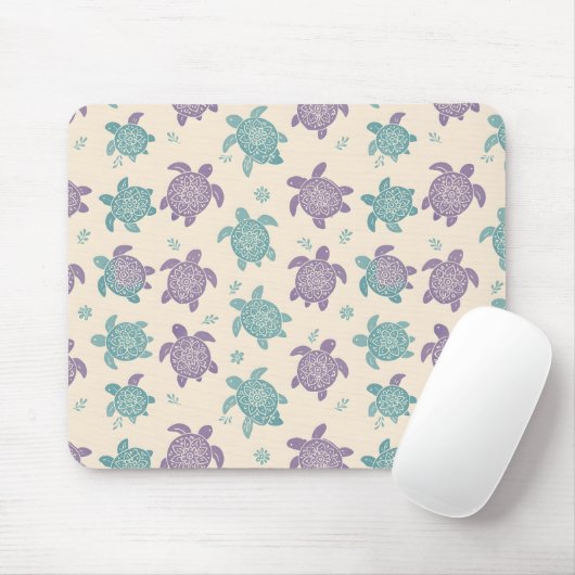 Tapis De Souris Pastel Mandala Turtle Pattern (Avec souris)