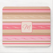 Tapis De Souris Pastel Monogramme Et Motif De Grilles (Devant)