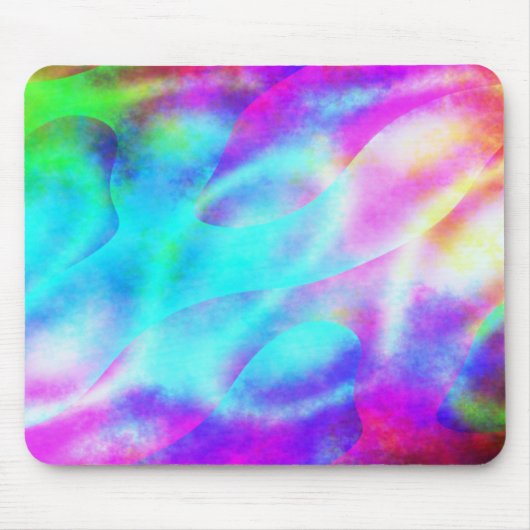 Tapis De Souris Pastel Neon Arc-en-ciel Art dégradé (Devant)