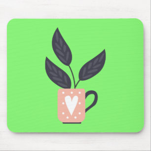 Tapis De Souris Pastel plante moderne simple