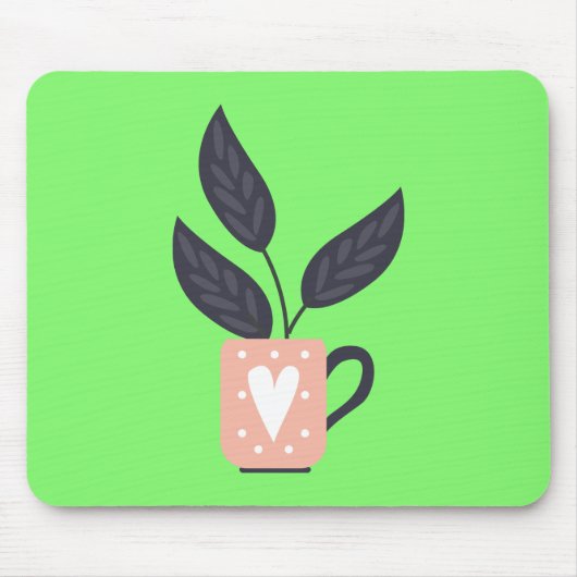 Tapis De Souris Pastel plante moderne simple (Devant)
