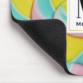 Tapis De Souris Pastel Rainbow Spiral Candy Photo (Coin)