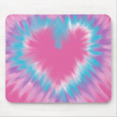 Tapis De Souris Pastel Rose cravate coeur Souris Pad (Devant)