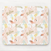 Pastel Tropical Pink Flamingo Motif