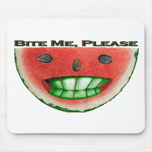 Tapis De Souris Pastèque Bite Me (Devant)
