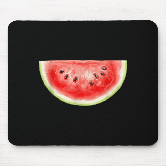 Tapis De Souris Pastèque Été Aquarelle Fruit Tranches Juteux (Devant)