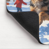 Tapis De Souris Pasteur anatolien Noël Festif Neige (Coin)