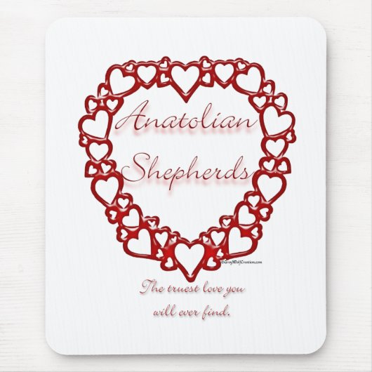Tapis De Souris Pasteur anatolien Véritable Amour (Devant)