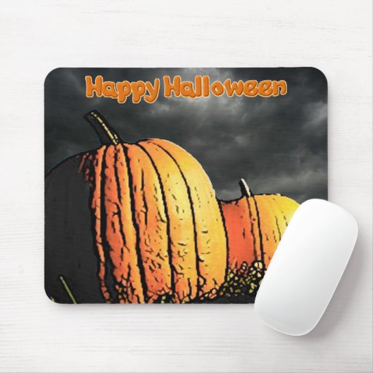 Tapis De Souris Patch Citrouille Halloween (Avec souris)