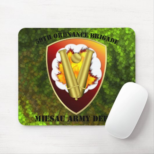 Tapis De Souris Patch de la 59e brigade d'artillerie (Avec souris)