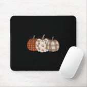 Tapis De Souris Patchwork de la saison des citrouilles Thanksgivin (Avec souris)