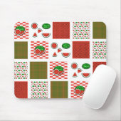 Tapis De Souris Patchwork de pastèque (Avec souris)