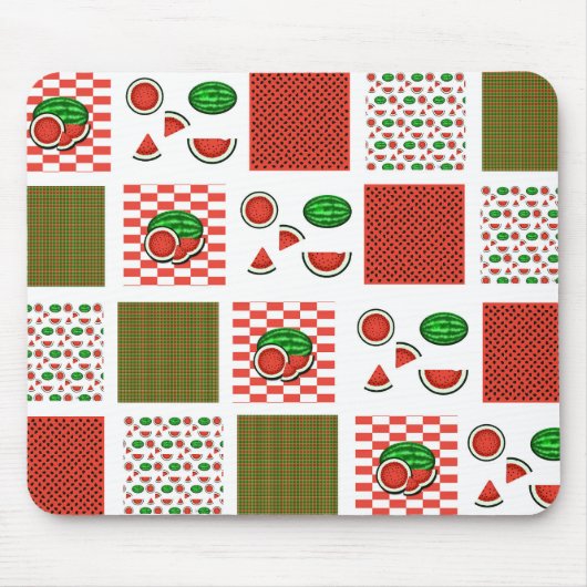 Tapis De Souris Patchwork de pastèque (Devant)
