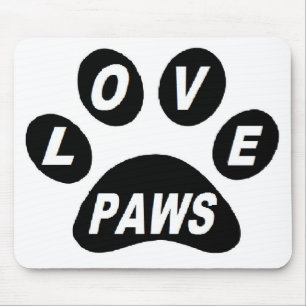 Tapis De Souris Pâtes d'amour Mousepad sur pattes Noir