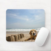 Tapis De Souris Pâtés de sable de Mousepad de golden retriever (Avec souris)