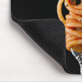 Tapis De Souris Pâtes filées sur une Fourche, Spaghetti alimentair (Coin)