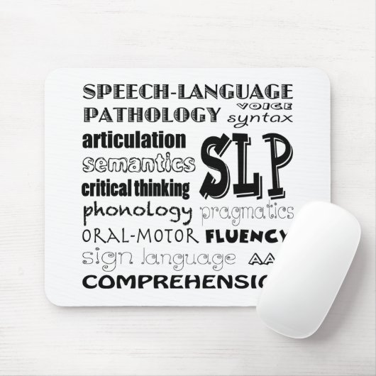 Tapis De Souris Pathologiste de langue de la parole (Avec souris)