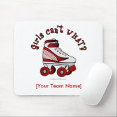 Tapis De Souris Patinage de Roller Derby - Rouge (Avec souris)