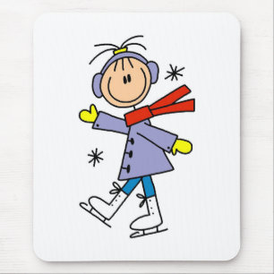 Tapis De Souris Patinage sur glace en hiver