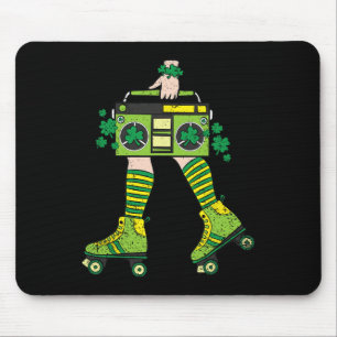 Tapis De Souris Patineuse fille Jour de la Saint Patrick Roller Sh