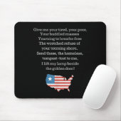 Tapis De Souris Patriotic New Colossus Emma Lazarus Quote Usa Gift (Avec souris)