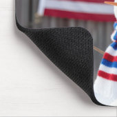 Tapis De Souris Patriotic Snowman With an American Flag (Coin)