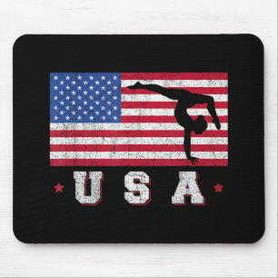 Tapis De Souris Patriotic Sports Gift American USA Flag Girls Gymn