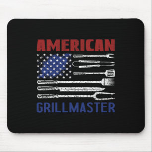 Tapis De Souris Patriotique American Flag Grill Byrbeque Master