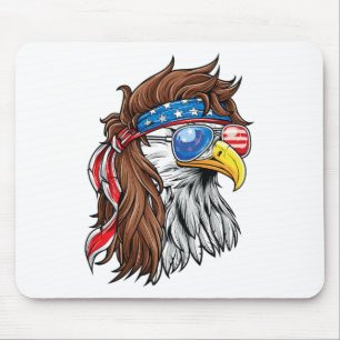 Tapis De Souris Patriotique Byld Eagle Mullet Drapeau américain Us