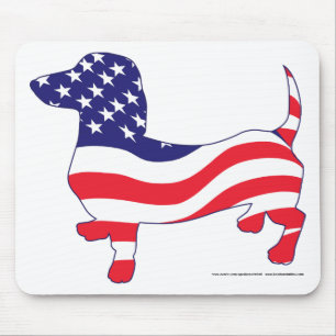 Tapis De Souris Patriotique Dachshund