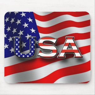 Tapis de souris patriotique des Etats-Unis avec le