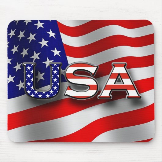 Tapis de souris patriotique des Etats-Unis avec le (Devant)